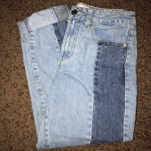 *Sold* TWO TONED BLEACHED MOM JEANS